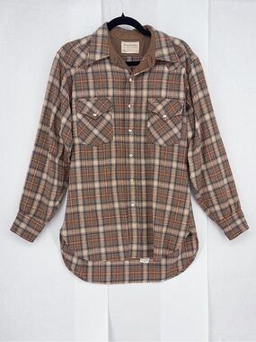 Vintage Pendleton High Grade Western Wear Pearl Button Snap Wool Shirt Men's m